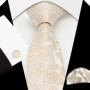 Paisley 100 Silk Elegant Tie For Men Necktie Pocket Square Cufflinks Set Men's Wedding Business Formal Accessory Gravatas