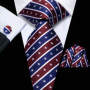 Tie Set for Men, 3-Piece Wedding Accessories with Cufflinks & Pocket Handkerchief, Striped/Floral Design