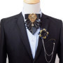 Original Rhinestone Bow Tie Set Luxury Men's Handmade Jewelry Gift Fashion Business Banquet Wedding Collar Flowers Corsages Sets