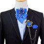 Original Rhinestone Bow Tie Set Luxury Men's Handmade Jewelry Gift Fashion Business Banquet Wedding Collar Flowers Corsages Sets