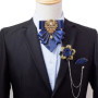 Original Rhinestone Bow Tie Set Luxury Men's Handmade Jewelry Gift Fashion Business Banquet Wedding Collar Flowers Corsages Sets