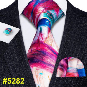 Men Tie Paisley Printed Necktie Gravata Neckwear Barry.Wang Fashion Set Ties For Men Formal Wedding Party Business Gift US-1230