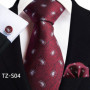 Luxury Mens Ties Floral Black Gold Ties Paisley NeckTie Pocket Square Cufflinks Set Men Wedding Party Tie Accessories