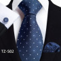 Luxury Mens Ties Floral Black Gold Ties Paisley NeckTie Pocket Square Cufflinks Set Men Wedding Party Tie Accessories