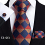 Luxury Mens Ties Floral Black Gold Ties Paisley NeckTie Pocket Square Cufflinks Set Men Wedding Party Tie Accessories