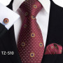 Luxury Mens Ties Floral Black Gold Ties Paisley NeckTie Pocket Square Cufflinks Set Men Wedding Party Tie Accessories