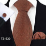 Luxury Mens Ties Floral Black Gold Ties Paisley NeckTie Pocket Square Cufflinks Set Men Wedding Party Tie Accessories