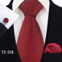 Luxury Mens Ties Floral Black Gold Ties Paisley NeckTie Pocket Square Cufflinks Set Men Wedding Party Tie Accessories