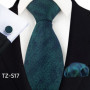 Luxury Mens Ties Floral Black Gold Ties Paisley NeckTie Pocket Square Cufflinks Set Men Wedding Party Tie Accessories