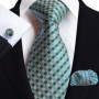 Luxury Mens Ties Floral Black Gold Ties Paisley NeckTie Pocket Square Cufflinks Set Men Wedding Party Tie Accessories