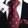 Luxury Mens Ties Floral Black Gold Ties Paisley NeckTie Pocket Square Cufflinks Set Men Wedding Party Tie Accessories