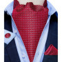 Men Luxury Ascot Tie Cravat Tie Handkerchief Cufflinks 3pcs Set Blue Paisley Floral Wedding Party Cravats Necktie