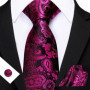 Barry.Wang Golden Orange Purple Black tie Office tie for mens Tie Pocket Sqaure Cufflinks Set Necktie Casual Wedding Gift