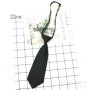 Black Unisex Zipper Ties Retro Silky Narrow Neck Tie Slim Smooth Women Bow Tie Korean Style Simple Elegant All-match Trendy Tie
