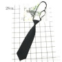 Black Unisex Zipper Ties Retro Silky Narrow Neck Tie Slim Smooth Women Bow Tie Korean Style Simple Elegant All-match Trendy Tie