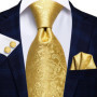 Hi-Tie Designer Black Blue Paisley 63inch Silk Men Tie 160cm Extra Long Ties for Men Woven Classic Men Necktie Pocket Square Set