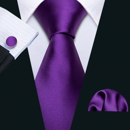 100 Colors Solid Silk Men Tie Set Red Blue Pink Gold Purple Green Teal Burgundy Yellow Wedding Necktie Handkerchief Cufflinks