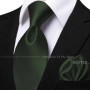 Men's Solid Color Tie Set For Sage Green Pocket Square Flower Brooch Cufflinks As Daily Wear Wedding Groom Collar Accessory Gift