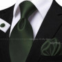 Men's Solid Color Tie Set For Sage Green Pocket Square Flower Brooch Cufflinks As Daily Wear Wedding Groom Collar Accessory Gift
