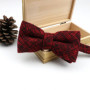 High Quality Men's Wool Cotton Adjustable Bow Tie Cravats Wedding Business Butterfly Solid Plaid Bowtie Clothing Accessories