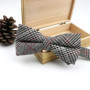 High Quality Men's Wool Cotton Adjustable Bow Tie Cravats Wedding Business Butterfly Solid Plaid Bowtie Clothing Accessories