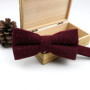 High Quality Men's Wool Cotton Adjustable Bow Tie Cravats Wedding Business Butterfly Solid Plaid Bowtie Clothing Accessories