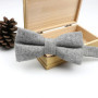 High Quality Men's Wool Cotton Adjustable Bow Tie Cravats Wedding Business Butterfly Solid Plaid Bowtie Clothing Accessories