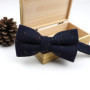 High Quality Men's Wool Cotton Adjustable Bow Tie Cravats Wedding Business Butterfly Solid Plaid Bowtie Clothing Accessories