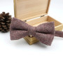 High Quality Men's Wool Cotton Adjustable Bow Tie Cravats Wedding Business Butterfly Solid Plaid Bowtie Clothing Accessories