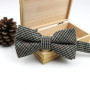 High Quality Men's Wool Cotton Adjustable Bow Tie Cravats Wedding Business Butterfly Solid Plaid Bowtie Clothing Accessories