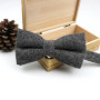 High Quality Men's Wool Cotton Adjustable Bow Tie Cravats Wedding Business Butterfly Solid Plaid Bowtie Clothing Accessories