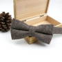 High Quality Men's Wool Cotton Adjustable Bow Tie Cravats Wedding Business Butterfly Solid Plaid Bowtie Clothing Accessories