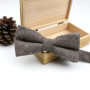 High Quality Men's Wool Cotton Adjustable Bow Tie Cravats Wedding Business Butterfly Solid Plaid Bowtie Clothing Accessories
