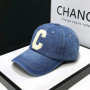 Denim Baseball Caps Casual 100 Cotton Letter C Baseball Cap Women Men Spring Summer Cap