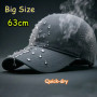 Big Head Plus Size Summer Baseball Cap Man Outdoors Cotton Large Men Mesh Quick-dry Snapback Hat XL Adult Unisex Baseball Cap