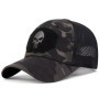 Skull Tactical Airsoft Cap Adjustable Breathable Sun Visor Trucker Hat Mesh Hunting Hiking Snapback Baseball hats gorra