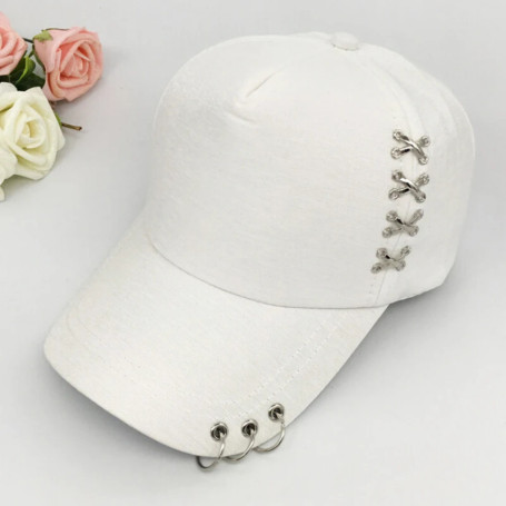 Ring Adjustable Baseball Cap Hat Men Women Fashion Breathable Solid Color Hat Boys Girls