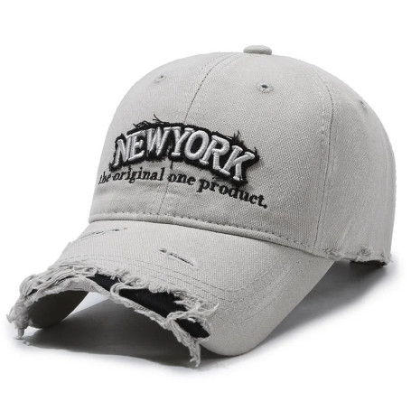 Vintage Old Hole Embroidery Letters Cowboy Baseball Cotton Soft Top Men's and Women's Spring and Summer Casual 56-60cm Sun Hat