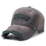 Vintage Old Hole Embroidery Letters Cowboy Baseball Cotton Soft Top Men's and Women's Spring and Summer Casual 56-60cm Sun Hat