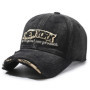 Vintage Old Hole Embroidery Letters Cowboy Baseball Cotton Soft Top Men's and Women's Spring and Summer Casual 56-60cm Sun Hat