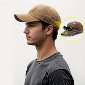 Camouflage Tactical Baseball Cap - Men's Outdoor Sun Hat for Hiking/Fishing, Adjustable Peaked Cap with DIY Velcro Patch