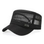 Vintage Mesh Hats For Men Summer Flat Top Cadet Hat Adjustable Outdoor Cap Quick Dry Breathable Sunscreen Cap