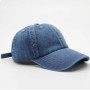 55-58cm Denim Cotton Baseball Cap Cowboy Jean Hat Dad Trucker Hat Outdoor Sport Adjustable Snapback Cap for Men Women Sun Caps