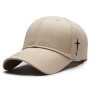 New Cross Water Drop Embroidery Baseball Caps Unisex Simple Solid Sunshade Cap Men Outdoor Adjustable Casual Sunscreen Hat