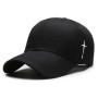 New Cross Water Drop Embroidery Baseball Caps Unisex Simple Solid Sunshade Cap Men Outdoor Adjustable Casual Sunscreen Hat