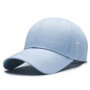 New Cross Water Drop Embroidery Baseball Caps Unisex Simple Solid Sunshade Cap Men Outdoor Adjustable Casual Sunscreen Hat