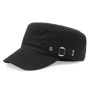 Summer Men Baseball Cap Cotton Cadet Hat Breathable Adjustable Flat Top Cap Summer Visor Hat Fashion Flat Top Cap