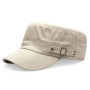 Summer Men Baseball Cap Cotton Cadet Hat Breathable Adjustable Flat Top Cap Summer Visor Hat Fashion Flat Top Cap