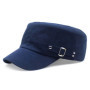 Summer Men Baseball Cap Cotton Cadet Hat Breathable Adjustable Flat Top Cap Summer Visor Hat Fashion Flat Top Cap