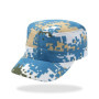 Summer Men Baseball Cap Cotton Cadet Hat Breathable Adjustable Flat Top Cap Summer Visor Hat Fashion Flat Top Cap
